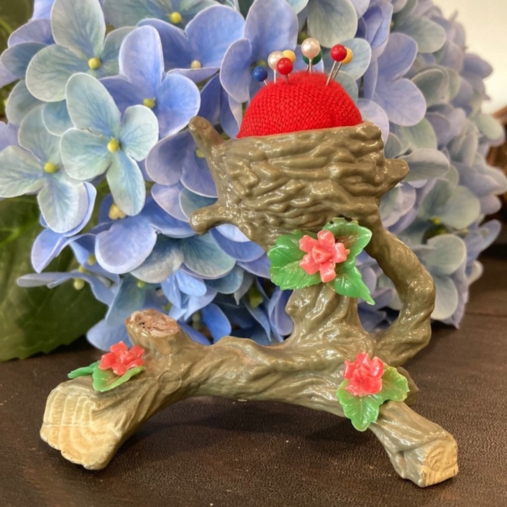 Vintage Bird Nest Tree Pin Cushion
